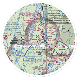 Long Lake Airport (AK69) VFR Sectional Sticker (30 mile)