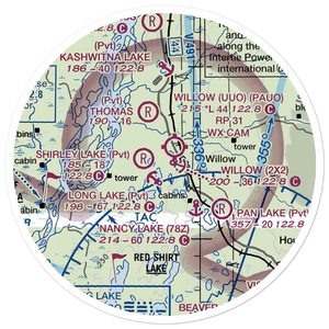 Skid Marks Airport (AK67) VFR Sectional Sticker (20 mile)