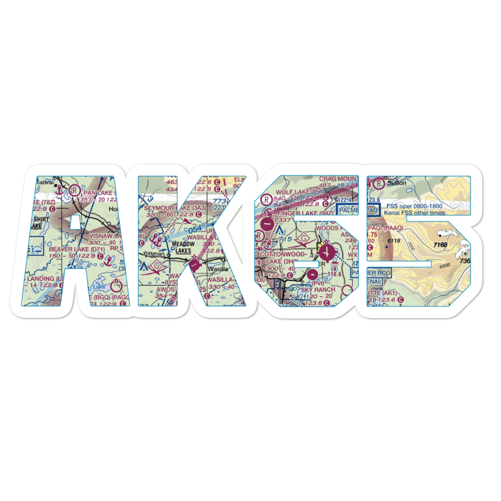 Green's Strip (AK65) VFR Sectional Sticker 