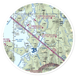 Naukati Bay Seaplane Base (AK62) VFR Sectional Sticker (30 mile)