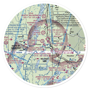 Long Lake Seaplane Base (AK57) VFR Sectional Sticker (30 mile)