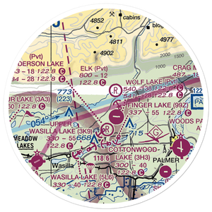 Stro's Airport (AK54) VFR Sectional Sticker (20 mile)