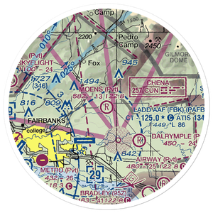 Moen's Ranch Airport (AK52) VFR Sectional Sticker (20 mile)