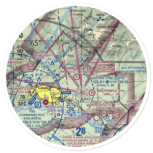 Moen's Ranch Airport (AK52) VFR Sectional Sticker (30 mile)