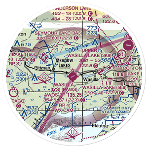Jacobsen Lake Seaplane Base (AK43) VFR Sectional Sticker (20 mile)
