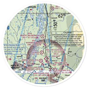 Kashwitna Lake Seaplane Base (AK34) VFR Sectional Sticker (30 mile)