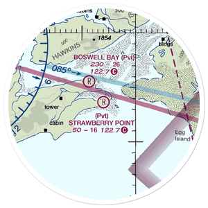 Strawberry Point Airport (AK30) VFR Sectional Sticker (20 mile)