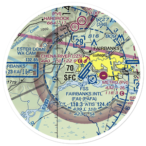 Chena Marina Airport (AK28) VFR Sectional Sticker (20 mile)