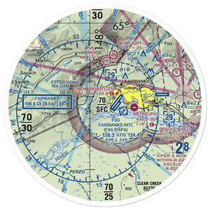 Chena Marina Airport (AK28) VFR Sectional Sticker (30 mile)