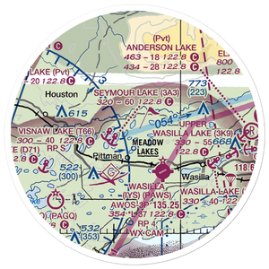Piper Landing Airport (AK25) VFR Sectional Sticker (20 mile)