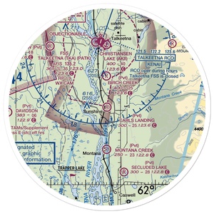 Carl's Landing Airport (AK19) VFR Sectional Sticker (30 mile)
