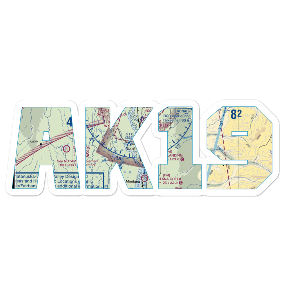 Carl's Landing Airport (AK19) VFR Sectional Sticker 