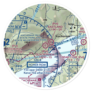 Glacierview Strip (AK17) VFR Sectional Sticker (20 mile)