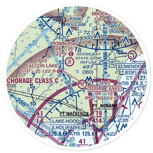 Turinsky Airstrip (AK14) VFR Sectional Sticker (20 mile)