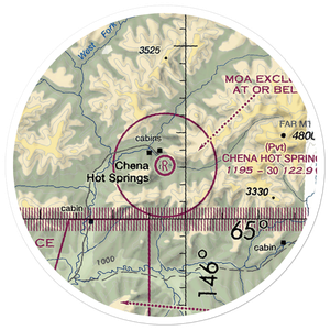 Chena Hot Springs Airport (AK13) VFR Sectional Sticker (20 mile)