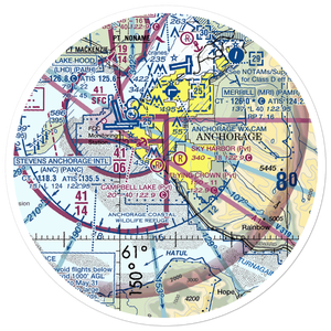Flying Crown Airport (AK12) VFR Sectional Sticker (30 mile)