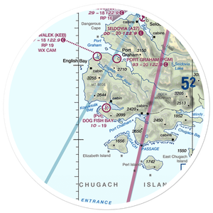 Dog Fish Bay Airport (AK07) VFR Sectional Sticker (30 mile)