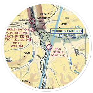 Denali Airport (AK06) VFR Sectional Sticker (20 mile)