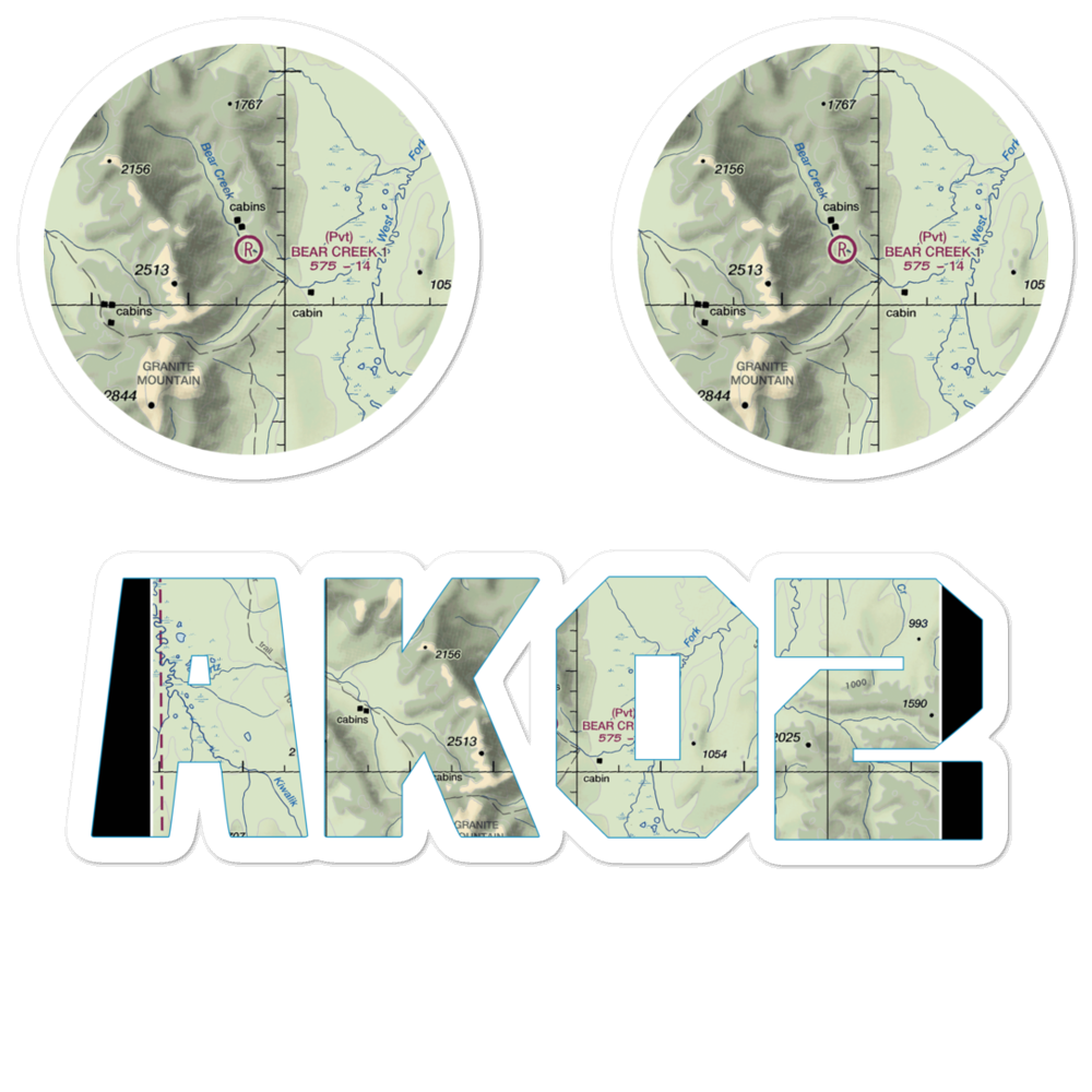 Bear Creek 1 Airport (AK02) VFR Sectional Sticker Pack 