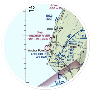 Anchor River Airpark (AK00) VFR Sectional Sticker (20 mile)