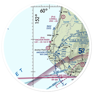 Anchor River Airpark (AK00) VFR Sectional Sticker (30 mile)