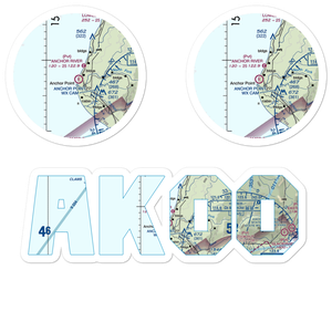Anchor River Airpark (AK00) VFR Sectional Sticker Pack