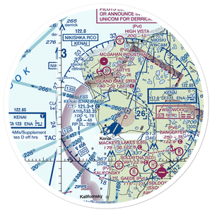 Treasure Chest Airport (AA16) VFR Sectional Sticker (30 mile)