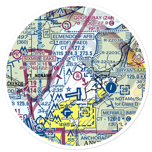 Sixmile Lake Airport (AA06) VFR Sectional Sticker (20 mile)