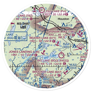 Horseshoe Lake Seaplane Base (AA02) VFR Sectional Sticker (20 mile)
