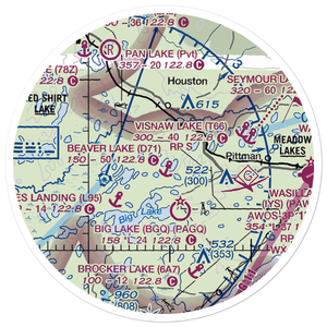 West Beaver Seaplane Base (AA01) VFR Sectional Sticker (20 mile)