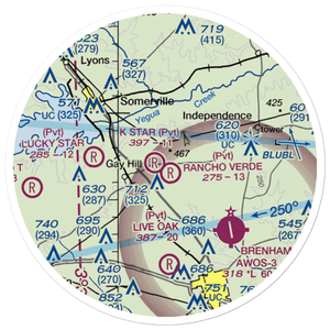 Rancho Verde Airport (9XS9) VFR Sectional Sticker (20 mile)