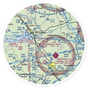 Rancho Verde Airport (9XS9) VFR Sectional Sticker (30 mile)