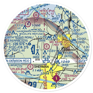 Mc Keon Aviation Airport (9XS4) VFR Sectional Sticker (20 mile)