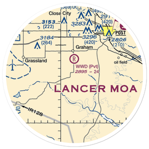 Macy Ranch Airport (9XS3) VFR Sectional Sticker (20 mile)
