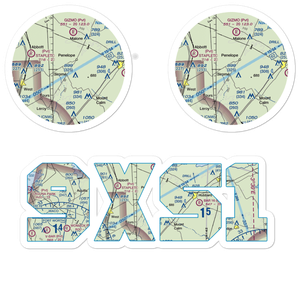 The Landing Airport (9XS1) VFR Sectional Sticker Pack