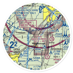 Antique Aerodrome (9WS2) VFR Sectional Sticker (20 mile)