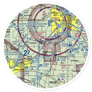 Antique Aerodrome (9WS2) VFR Sectional Sticker (30 mile)