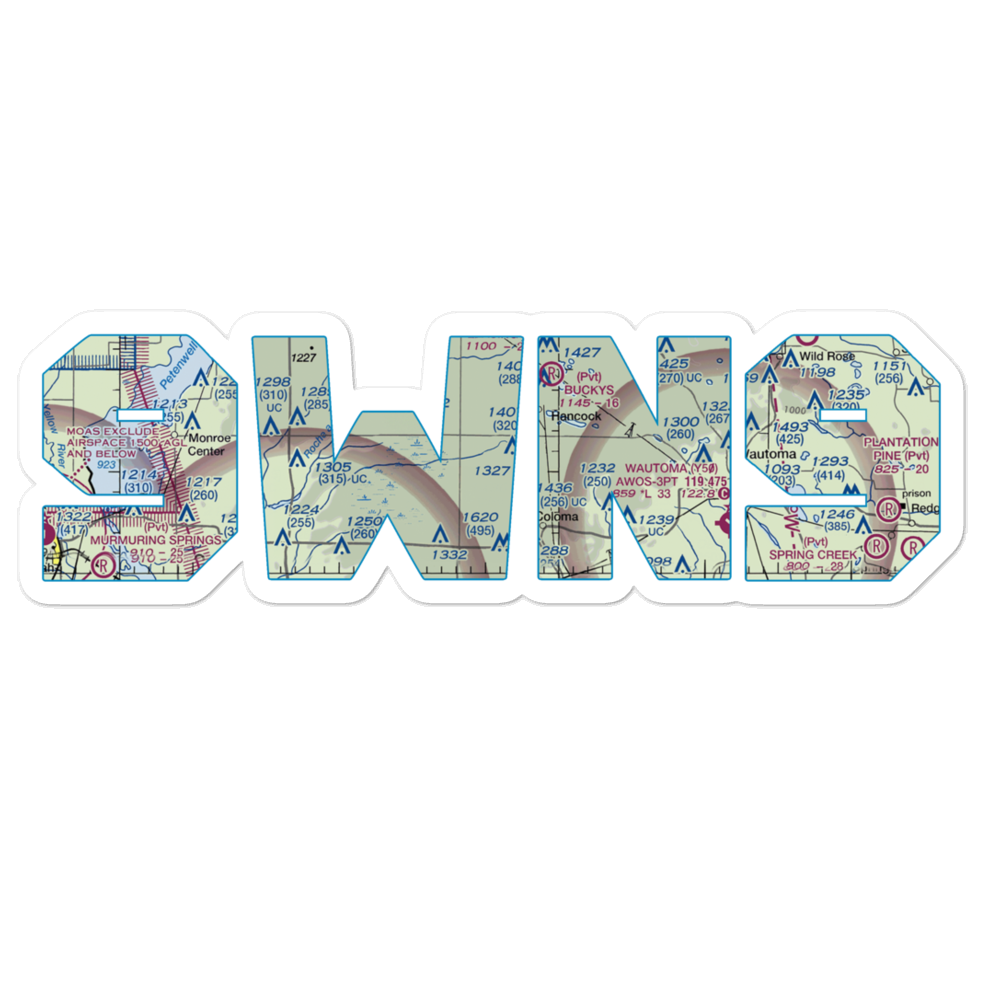 Coloma Municipal Airport (9WN9) VFR Sectional Sticker 
