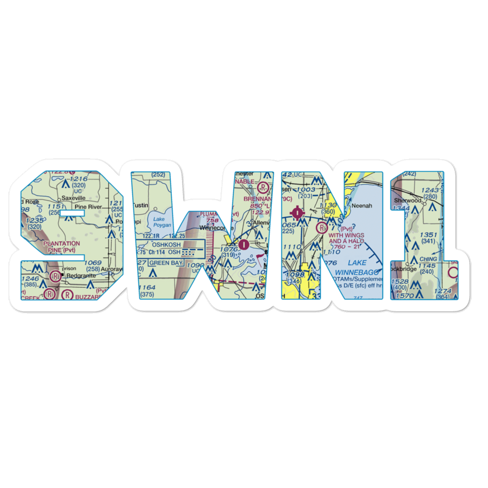 Courtney Plummer Airport (9WN1) VFR Sectional Sticker 