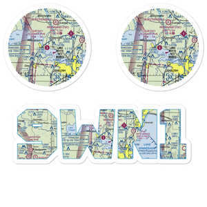 Courtney Plummer Airport (9WN1) VFR Sectional Sticker Pack