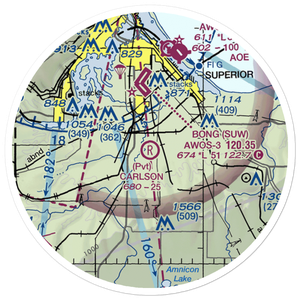 Carlson Airport (9WI9) VFR Sectional Sticker (20 mile)