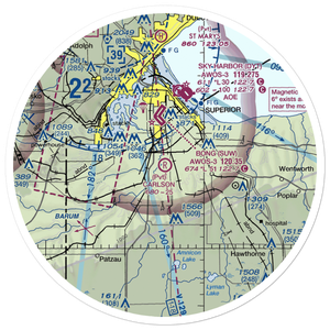 Carlson Airport (9WI9) VFR Sectional Sticker (30 mile)