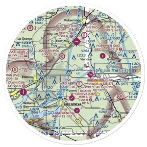 Fletcher Airport (9WI8) VFR Sectional Sticker (30 mile)