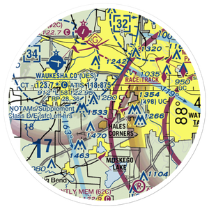 Faken Airport (9WI4) VFR Sectional Sticker (20 mile)