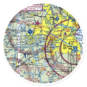 Faken Airport (9WI4) VFR Sectional Sticker (30 mile)