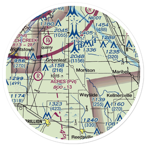 Buchholz Farm Airport (9WI3) VFR Sectional Sticker (20 mile)