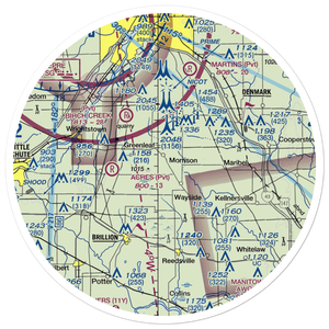 Buchholz Farm Airport (9WI3) VFR Sectional Sticker (30 mile)
