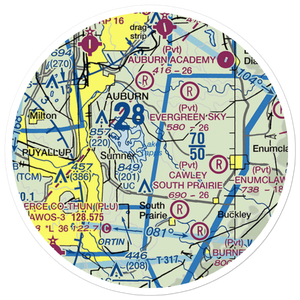 Albritton Airport (9WA7) VFR Sectional Sticker (20 mile)