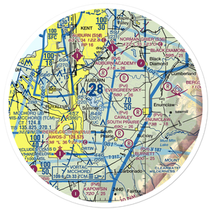 Albritton Airport (9WA7) VFR Sectional Sticker (30 mile)