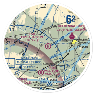 Piper Canyon Airport (9WA4) VFR Sectional Sticker (20 mile)